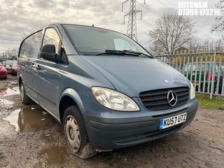 Location: MITCHAM - 2007 MERCEDES VITO 111 CDI LONG 	 PANEL VAN REG: KU57UTZ, 2148cc DIESEL, 6 SPEED MANUAL DIESEL, Former Keepers: 2, Keys: No, MOT: Expiry date10/05/2025