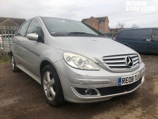 Location: MITCHAM - 2008 MERCEDES B170 SE CVT 	 MPV REG: RE08TLK, 1699cc PETROL, VARIABLE SPEED AUTO PETROL, Former Keepers: 3, Keys: No, MOT: Expiry date01/02/2025