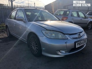 Location: Mitcham - 2004 HONDA CIVIC EXECUTIVE IMA 4 Door Saloon REG: PN54GVE, Keys: No, MOT Expiry date: 21/09/2024, 1339 Petrol, 5 Speed Manual Petrol/Electric, Former Keepers: 7