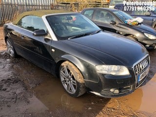 Location: Peterborough - 2008 AUDI A4 SE TFSI Convertible REG: AM08LCO, Keys: No, MOT Expiry date: 08/11/2024, 1984 Petrol, 6 Speed Manual Petrol, Former Keepers: 3