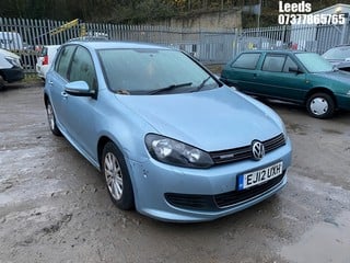 Location: Leeds - 2012 VOLKSWAGEN GOLF S BLUEMOTION TDI 5 Door Hatchback REG: EJ12UXH, Keys: No, MOT Expiry date: 27-11-2024, 1598 Diesel, 5 Speed Manual Diesel, Former Keepers: 5