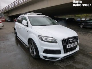 Location:  Hayes - 2013 AUDI Q7 S LINE + TDI QUATTRO A Estate REG: WM13BPO, Keys: No, MOT Expiry date: 09/09/2024, 2967 Diesel, 8 Speed Auto Diesel, Former Keepers: 4