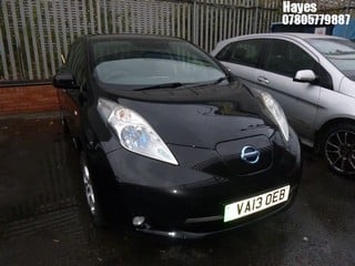 Location:  Hayes - 2013 NISSAN LEAF ACENTA 5 Door Hatchback REG: VA13OEB, Keys: No, MOT Expiry date: 21/08/2024,  Electric, 1 Speed Auto Electric, Former Keepers: 3