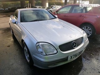 Location:  Hayes - 2000 MERCEDES SLK 200 KOMPRESSOR AUTO Convertible REG: X751DRP, Keys: No, MOT Expiry date: 04/08/2025, 1998 Petrol, 5 Speed Auto Petrol, Former Keepers: 4