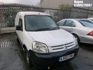 Location:  Hayes - 2007 CITROEN BERLINGO LX Car Derived Van REG: LV07YBJ, Keys: No, MOT Expiry date: 09/05/2025, 1360 Petrol, 5 Speed Manual Petrol, Former Keepers: 10