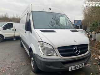 Location: Manchester - 2009 MERCEDES-BENZ SPRINTER 313 CDI Panel Van REG: SJ59XZO, 2143 Diesel, 6 Speed Manual Diesel, Former Keepers: 3, Keys: No, MOT Expiry date: 02/07/2025