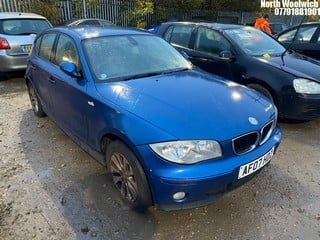 Location: North Woolwich - 2007 BMW 118 I SE 5 Door Hatchback REG: AF07HDZ, Keys: No, MOT Expiry date: 23/05/2025, 1995 Petrol, 6 Speed Manual Petrol, Former Keepers: 7