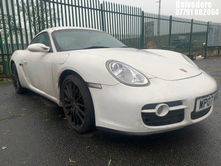 Location: BELVEDERE - 2007 PORSCHE CAYMAN  COUPE REG: WP07WDW, 2687cc PETROL, 5 SPEED MANUAL PETROL, Former Keepers: 9, Keys: No, MOT: Expiry date25/01/2025