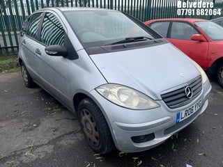 Location: BELVEDERE - 2006 MERCEDES A150 CLASSIC SE 	 5 DOOR HATCHBACK REG: LR06YYG, 1498cc PETROL, 5 SPEED MANUAL PETROL, Former Keepers: 6, Keys: No, MOT: Expiry date27.02.2025