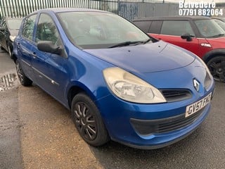 Location: Belvedere - 2007 RENAULT CLIO EXPRESSION TURBO 100 5 Door Hatchback REG: GV57FMZ, Keys: No, MOT Expiry date: 16/05/2025, 1149 Petrol, 5 Speed Manual Petrol, Former Keepers: 5