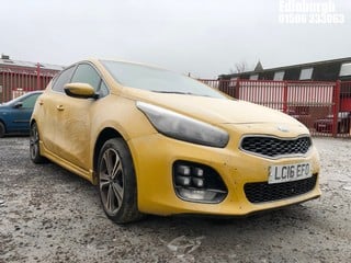 Location: Edinburgh - 2016 KIA CEED GT-LINE ISG CRDI 5 Door Hatchback REG: LC16EFO, Keys: No, MOT Expiry date: 18/11/2023, 1582 Diesel, 6 Speed Manual Diesel, Former Keepers: 3