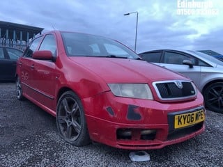 Location: Edinburgh - 2006 SKODA FABIA VRS TDI PD 130 5 Door Hatchback REG: KY06WPE, Keys: No, MOT Expiry date: 12/04/2024, 1896 Diesel, 6 Speed Manual Diesel, Former Keepers: 7