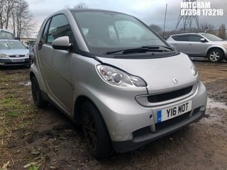 Location: Mitcham - 2007 SMART FORTWO PASSION 71 AUTO Coupe REG: Y16MOT, Keys: No, MOT Expiry date: 09/03/2024, 999 Petrol, 5 Speed Auto Petrol, Former Keepers: 6