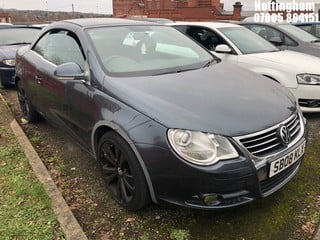 Location: Nottingham - 2008 VOLKSWAGEN EOS SPORT TDI Convertible REG: SB08KLX, Keys: No, MOT Expiry date: 22/11/2024, 1968 Diesel, 6 Speed Manual Diesel, Former Keepers: 6