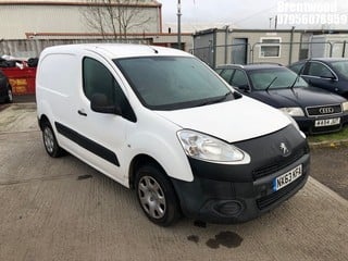 Location: BRENTWOOD - 2013 PEUGEOT PARTNER 850 S L1 HDI 	 PANEL VAN REG: NX63KFA, 1560cc DIESEL, 5 SPEED MANUAL DIESEL, Former Keepers: 3, Keys: No, MOT: Expiry date10/03/2025