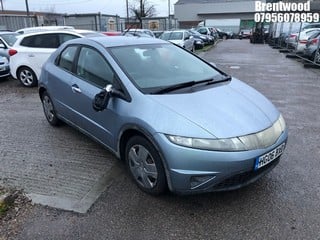 Location: BRENTWOOD - 2006 HONDA CIVIC SE I-DSI 	 5 DOOR HATCHBACK REG: HG06BXD, 1339cc PETROL, 6 SPEED MANUAL PETROL, Former Keepers: 7, Keys: No, MOT: Expiry date08/02/2025