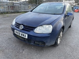 Location: Plymouth - 2008 VOLKSWAGEN  GOLF MATCH FSI 115 5 Door Hatchback REG: BN08WWA, Keys: No, MOT Expiry date: 19/04/2024, 1598 Petrol, 6 Speed Manual Petrol, Former Keepers: 3