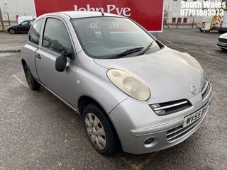 Location: South Wales - 2005 NISSAN MICRA S 3 Door Hatchback REG: WV55BSO, Keys: No, MOT Expiry date: 07/09/2024, 1240 Petrol, 5 Speed Manual Petrol, Former Keepers: 5