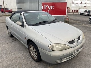 Location: South Wales - 2002 RENAULT MEGANE  Sports REG: LD02BXN, Keys: No, MOT Expiry date: 01/11/2024, 1598 Petrol, 5 speed auto petrol, Former Keepers: 7