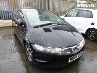 Location:  Hayes - 2006 HONDA CIVIC SE I-VTEC 5 Door Hatchback REG: MD06URM, Keys: No, MOT Expiry date: 14/03/2025, 1799 Petrol, 6 Speed Manual Petrol, Former Keepers: 7