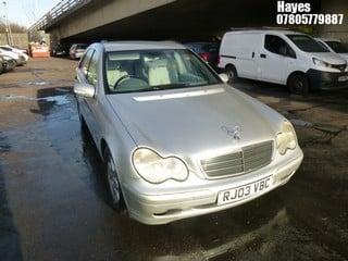 Location:  Hayes - 2003 MERCEDES  C180 KOMP. CLASSIC SE A 4 Door Saloon REG: RJ03VBC, Keys: No, MOT Expiry date: 03/12/2024, 1796 Petrol, 5 Speed Auto Petrol, Former Keepers: 6