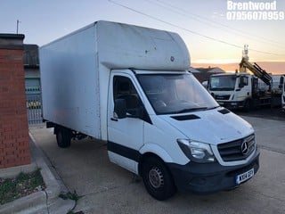 Location: BRENTWOOD - 2014 MERCEDES-BENZ SPRINTER 313 CDI LUTON VAN REG: WX14GFY, 2143cc DIESEL, 6 SPEED MANUAL DIESEL, Former Keepers: 1, Keys: No, MOT: Expiry date10/01/2025