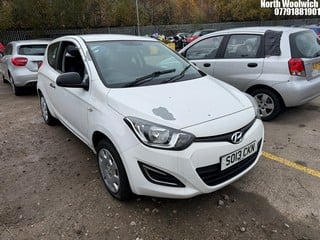 Location: North Woolwich - 2013 HYUNDAI I20 CLASSIC 3 Door Hatchback REG: SO13CKN, Keys: No, MOT Expiry date: 16/08/2025, 1248 Petrol, 5 Speed Manual Petrol, Former Keepers: 4