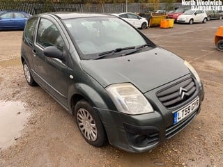 Location: North Woolwich - 2009 CITROEN C2 VT 3 Door Hatchback REG: LT59GYR, Keys: No, MOT Expiry date: 16/02/2024, 1124 Petrol, 5 Speed Manual Petrol, Former Keepers: 3