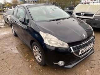 Location: North Woolwich - 2012 PEUGEOT 208 ACTIVE 3 Door Hatchback REG: WA12LZL, Keys: No, MOT Expiry date: 10/02/2025, 1199 Petrol, 5 Speed Manual Petrol, Former Keepers: 8