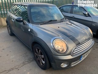 Location: BELVEDERE - 2009 MINI COOPER GRAPHITE 3 DOOR HATCHBACK REG: SA59UYZ, 1598cc PETROL, 6 SPEED MANUAL PETROL, Former Keepers: 3, Keys: Yes, MOT: Expiry date08/09/2024