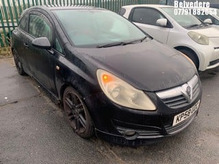 Location: BELVEDERE - 2009 VAUXHALL CORSA SRI A/C 3 Door Hatchback REG: KP58UZC, 1598 Petrol, 6 Speed Manual Petrol, Former Keepers: 7, Keys: No, MOT: Expiry date07/03/2025