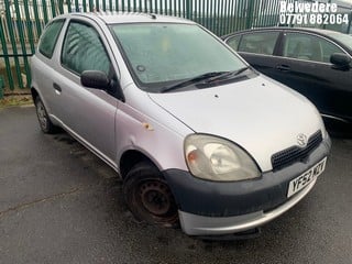 Location: BELVEDERE - 2003 TOYOTA YARIS S 3 Door Hatchback REG: YF52MZV, 998 Petrol, 5 Speed Manual Petrol, Former Keepers: 7, Keys: No, MOT: Expiry date14/03/2025