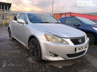 Location: Edinburgh - 2008 LEXUS IS 220D SPORT 4 Door Saloon REG: SM08UMX, Keys: No, MOT Expiry date: 15/05/2024, 2231 Diesel, 6 Speed Manual Diesel, Former Keepers: 7