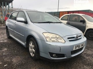 Location: Edinburgh - 2006 TOYOTA COROLLA COLOUR COL-N VVTI 5 Door Hatchback REG: SP56VMG, Keys: No, MOT Expiry date: 19/12/2023, 1398 Petrol, 5 Speed Manual Petrol, Former Keepers: 2