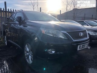 Location: Mitcham - 2009 LEXUS RX 450H SE-L CVT Estate REG: RJ09TJV, Keys: No, MOT Expiry date: 26/03/2025, 3456 Hybrid Electric, Variable 1 Speed Auto Petrol/E, Former Keepers: 6