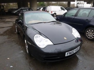 Location:  Hayes - 2002 PORSCHE 911 CARRERA 4 TIPTRONIC Convertible REG: FN02VOO, Keys: No, MOT Expiry date: 15/11/2023, 3596 Petrol, 5 Speed Auto Petrol, Former Keepers: 7