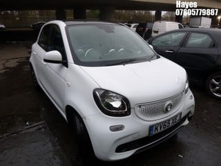 Location:  Hayes - 2015 SMART FORFOUR PRIME 5 Door Hatchback REG: KV65XEJ, Keys: Yes, MOT Expiry date: 10/10/2024, 999 Petrol, 5 Speed Manual Petrol, Former Keepers: 2