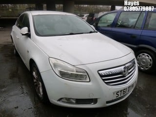 Location:  Hayes - 2011 VAUXHALL INSIGNIA EXCLUSIV 158CDTI 5 Door Hatchback REG: ST61DYM, Keys: No, MOT Expiry date: 11/08/2024, 1956 Diesel, 6 Speed Manual Diesel, Former Keepers: 6