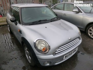 Location:  Hayes - 2008 MINI ONE 3 Door Hatchback REG: WU58KWL, Keys: No, MOT Expiry date: 11/12/2024, 1397 Petrol, 6 Speed Manual Petrol, Former Keepers: 6