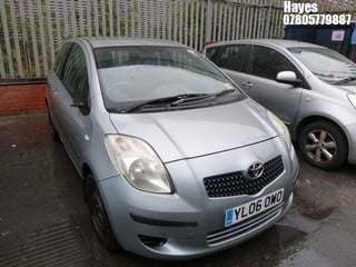 Location:  Hayes - 2006 TOYOTA YARIS T3 3 Door Hatchback REG: YL06OWO, Keys: No, MOT Expiry date: 06/10/2024, 1296 Petrol, 5 Speed Manual Petrol, Former Keepers: 4