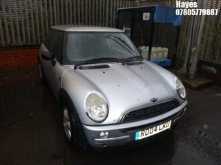 Location:  Hayes - 2004 MINI MINI ONE 3 Door Hatchback REG: RO04LKU, Keys: No, MOT Expiry date: 17/07/2024, 1598 Petrol, 5 Speed Manual Petrol, Former Keepers: 7