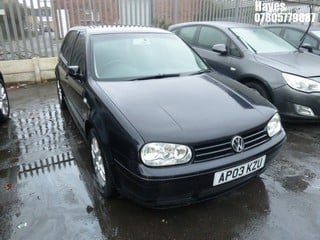 Location:  Hayes - 2003 VOLKSWAGEN GOLF GT TDI 5 Door Hatchback REG: AP03KZU, Keys: No, MOT Expiry date: 26/10/2024, 1896 Diesel, 6 Speed Manual Diesel, Former Keepers: 6