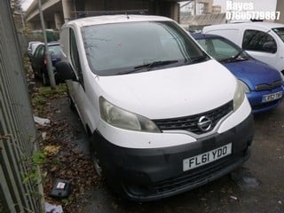 Location:  Hayes - 2011 NISSAN NV200 SE DCI Car Derived Van REG: FL61YDO, Keys: No, MOT Expiry date: 21/05/2025, 1461 Diesel, 5 Speed Manual Diesel, Former Keepers: 3