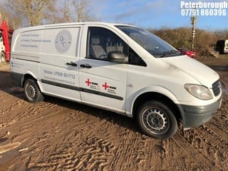 Location: Peterborough - 2010 MERCEDES VITO 111 CDI LONG Panel Van REG: BL10WBP, Keys: No, MOT Expiry date: 02/11/2023, 2148 Diesel, 6 Speed Manual Diesel, Former Keepers: 5