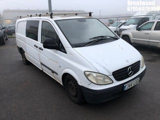 Location: BRENTWOOD - 2004 MERCEDES VITO 115 CDI XLONG PANEL VAN REG: J44LAG, 2148cc DIESEL, 6 SPEED MANUAL DIESEL, Former Keepers: 4, Keys: No, MOT: Expiry date05/03/2025