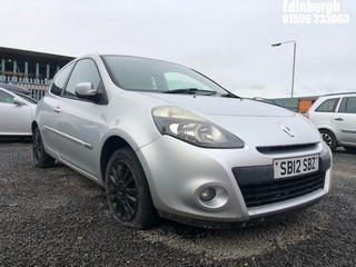 Location: Edinburgh - 2012 RENAULT CLIO EXPRESSION PLUS 16V 3 Door Hatchback REG: SB12SBZ, Keys: No, MOT Expiry date: 18/12/2024, 1149 Petrol, 5 Speed Manual Petrol, Former Keepers: 2