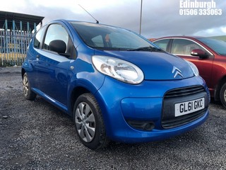 Location: Edinburgh - 2011 CITROEN C1 VT 3 Door Hatchback REG: GL61GKC, Keys: No, MOT Expiry date: 15/02/2025, 998 Petrol, 5 Speed Manual Petrol, Former Keepers: 5