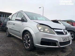 Location: Edinburgh - 2006 VAUXHALL ZAFIRA LIFE MPV REG: SA06DZH, Keys: No, MOT Expiry date: 29/05/2025, 1598 Petrol, 5 Speed Manual Petrol, Former Keepers: 7