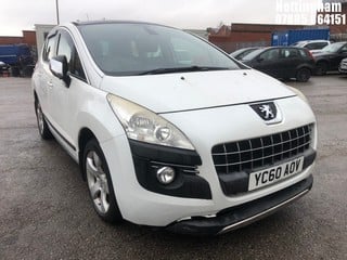 Location: Nottingham - 2010 PEUGEOT 3008 EXCLUSIVE 120 5 Door Hatchback REG: YC60AOV, Keys: No, MOT Expiry date: 27/09/2024, 1598 Petrol, 5 Speed Manual Petrol, Former Keepers: 6