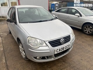 Location: Hull - 2008 VOLKSWAGEN POLO MATCH 70 5 Door Hatchback REG: CA08GCO, Keys: No, MOT Expiry date: 18/02/2025, 1198 Petrol, 5 Speed Manual Petrol, Former Keepers: 8